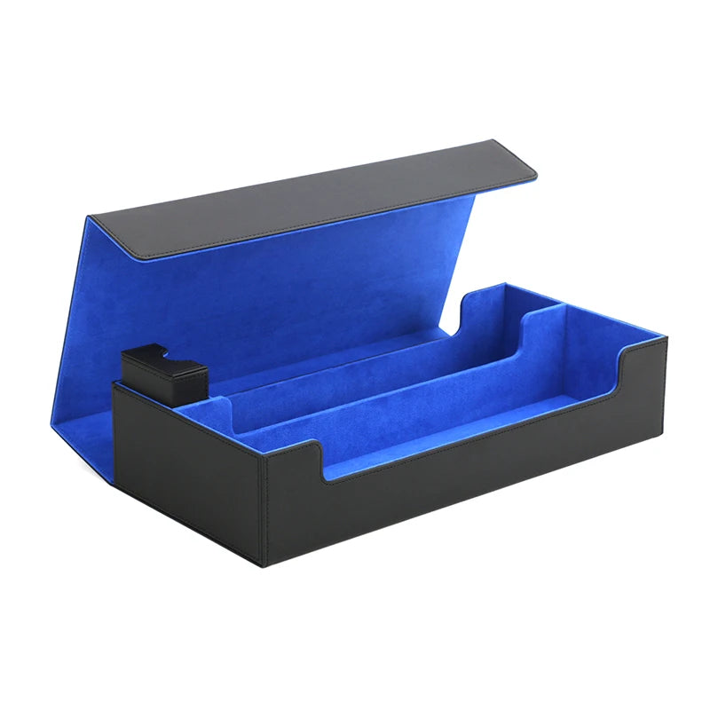 Boite rangement carte collection - Noir fond bleu - boite