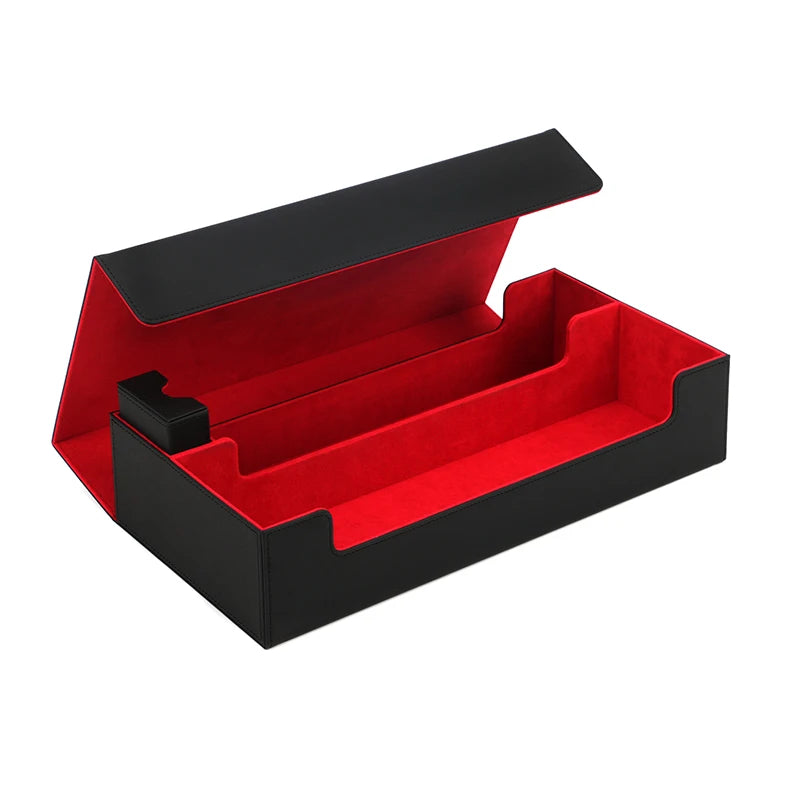 Boite rangement carte collection - Noir fond rouge - boite