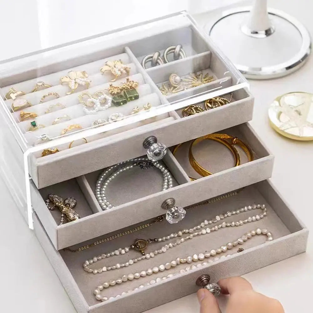 Boîte à bijoux transparente - Boitederangement.fr