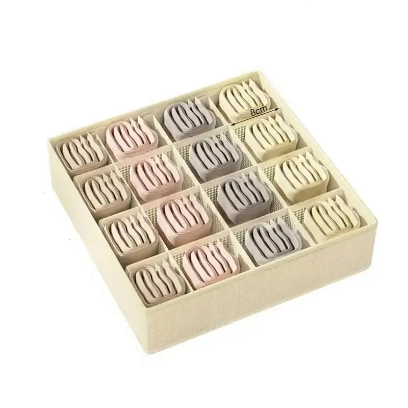 Boite rangement sous-vêtements - beige - organiseur