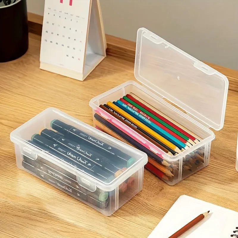 Grand bac de rangement plastique transparent - Boite de rangement