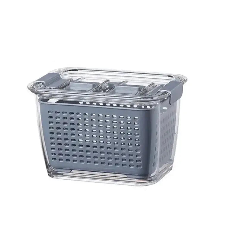 Grande boite de rangement frigo grise