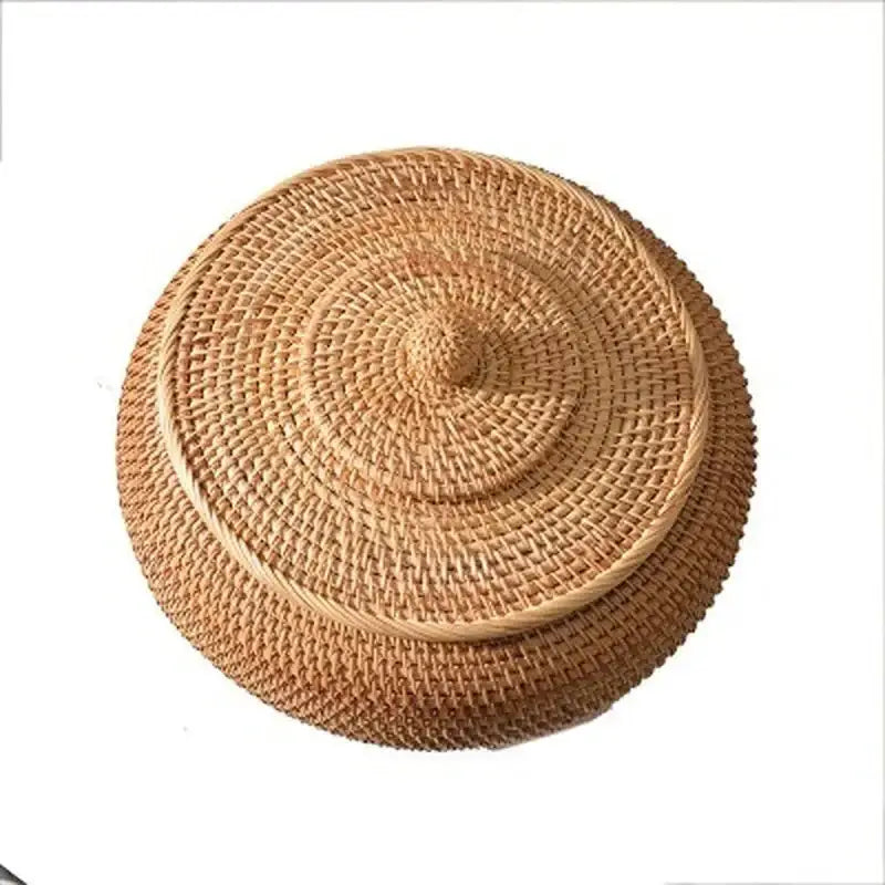 Panier en rotin avec couvercle - panier