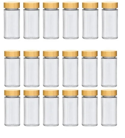 Bocaux en verre couvercle bambou fond blanc