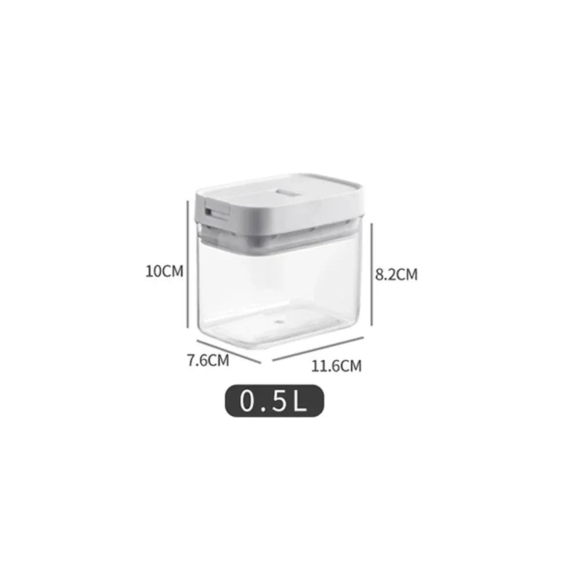 1PC Pasta Storage Box Grain Sealed Jar Transparent Durable Leakproof Spaghetti Storage Container Large Capacity Snack Food Tank - Boite de rangement