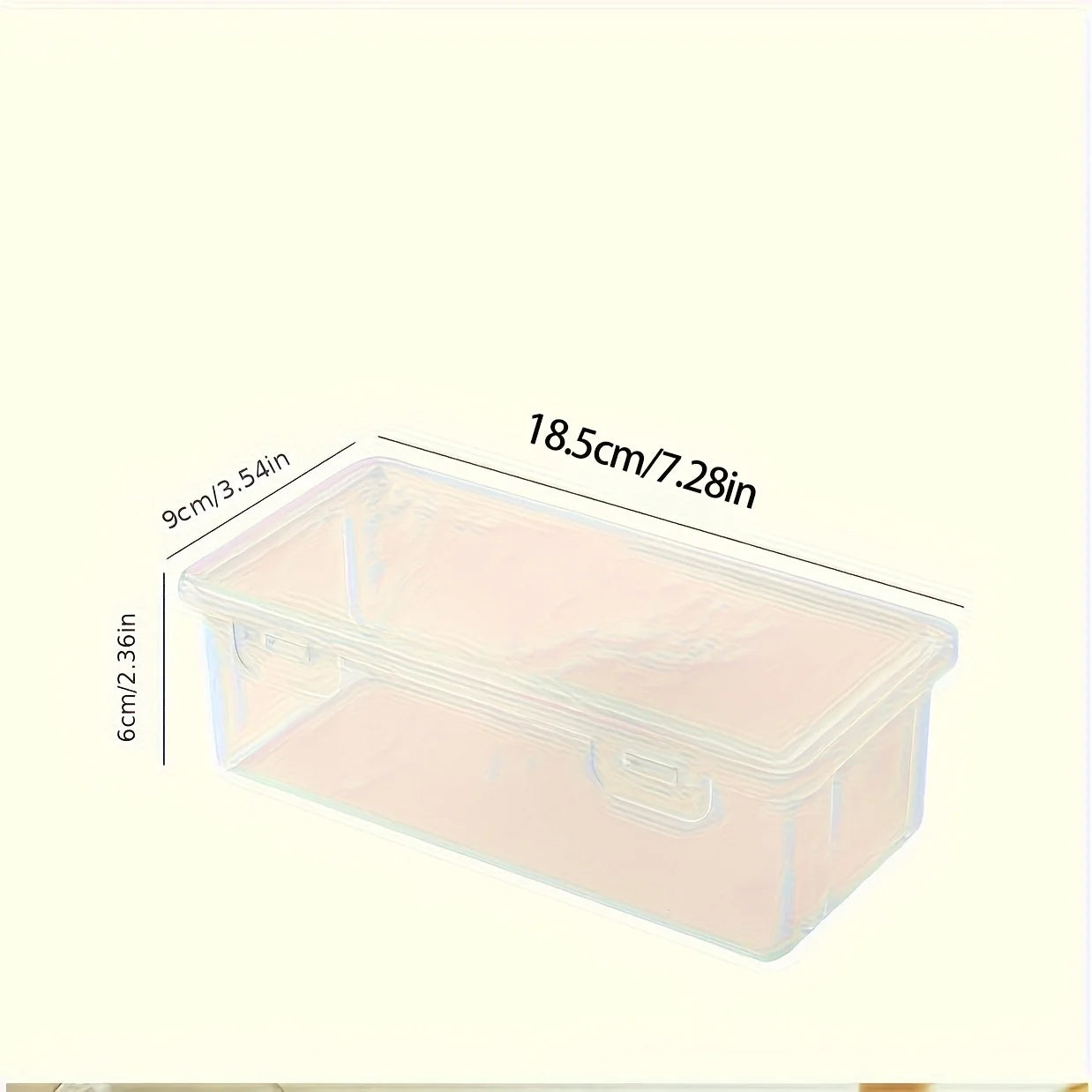 Grand bac de rangement transparent avec couvercle charnière