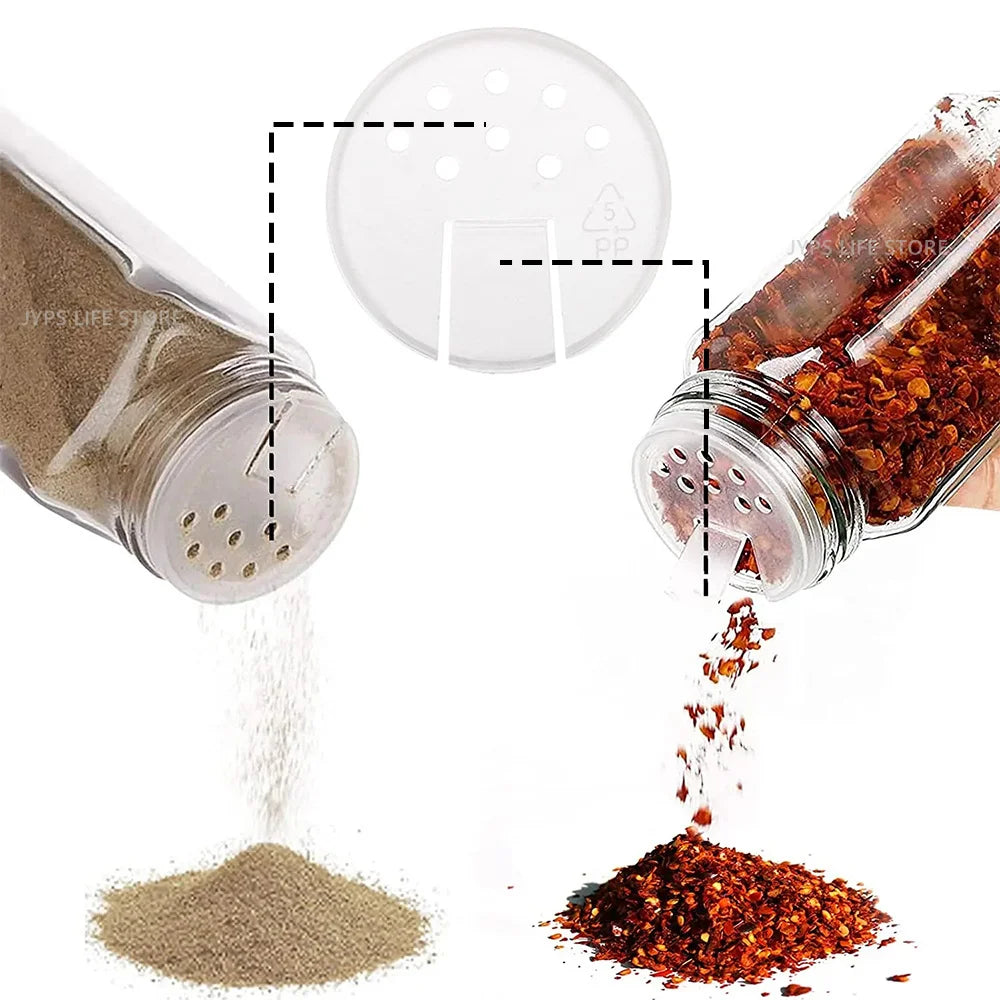 Bocaux en verre avec couvercle bambou lot de 6 pour épices