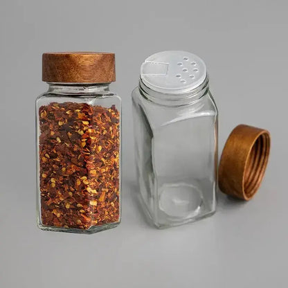 Bocal verre couvercle en acacia