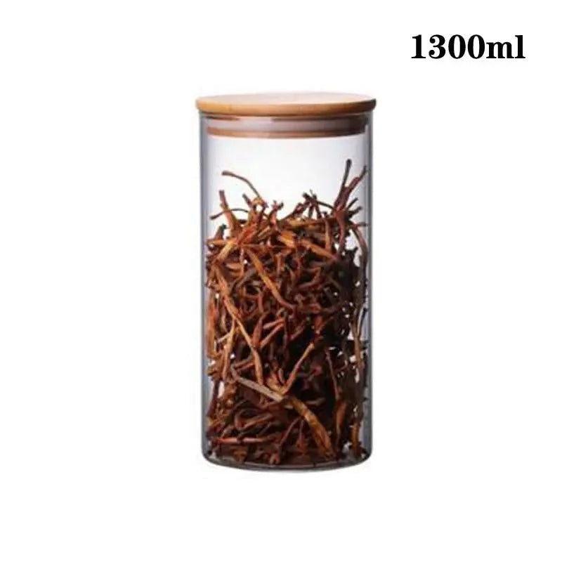 Boite en verre cylindrique - 1300ml 10x20cm - bocaux