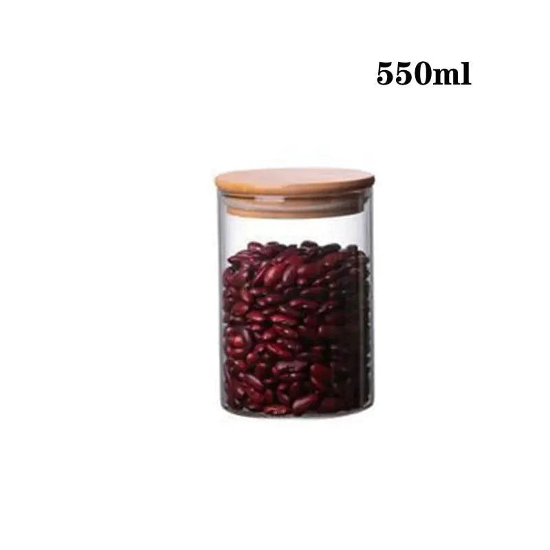 Boite en verre cylindrique - 550ml 8.5x12cm - bocaux