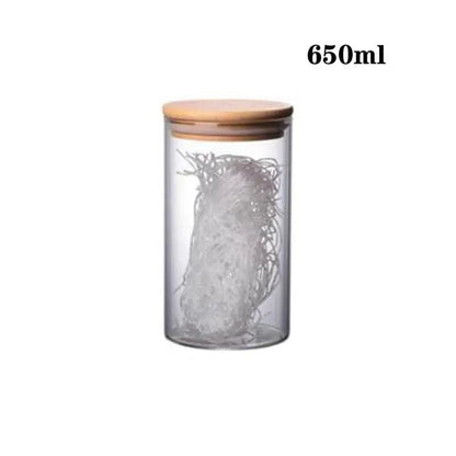 Boite en verre cylindrique - 650ml 8.5x15cm - bocaux