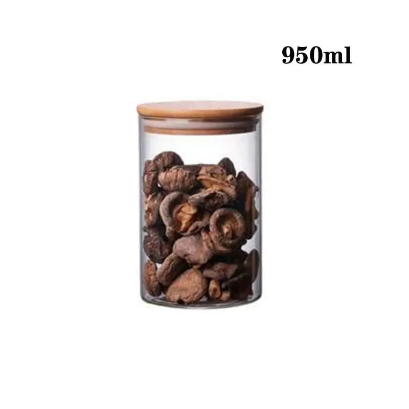 Boite en verre cylindrique - 950ml 10x15cm - bocaux