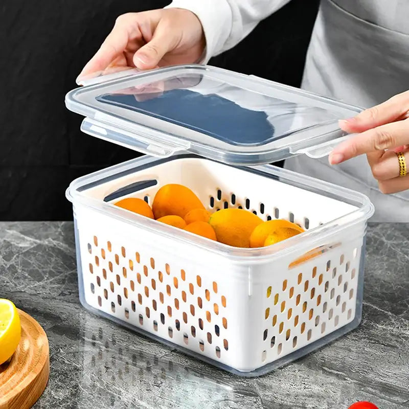 Boîte de rangement transparente pour réfrigérateur - 1,5 Litre - ON RANGE  TOUT