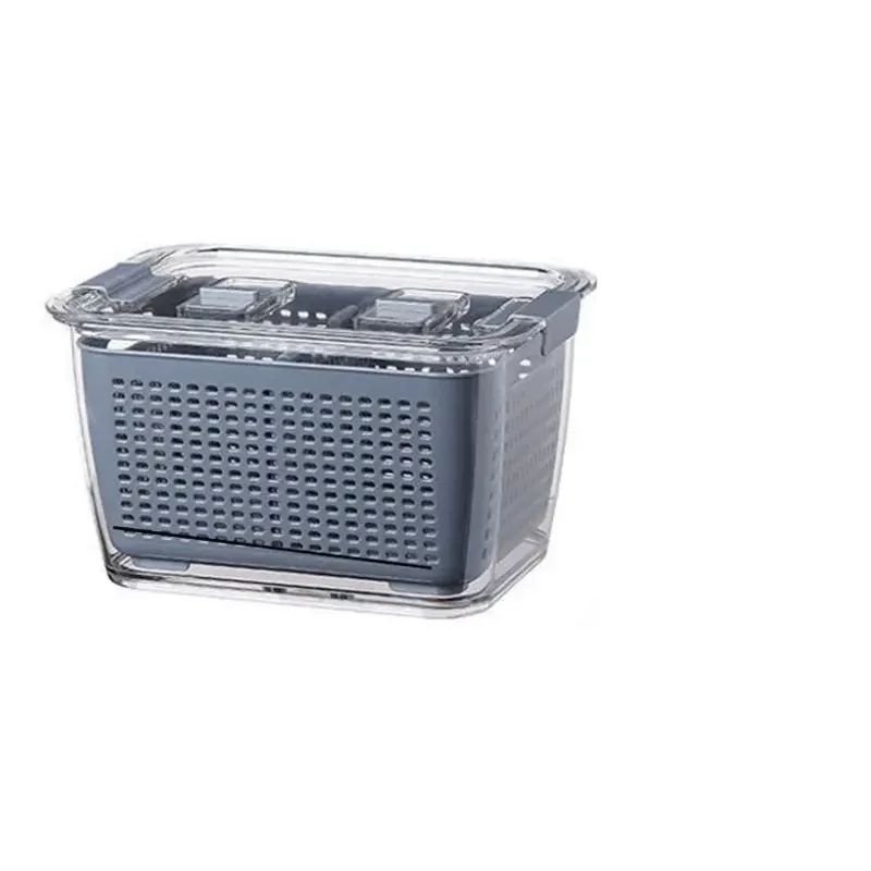 Boite de rangement pour frigo moyenne grise 