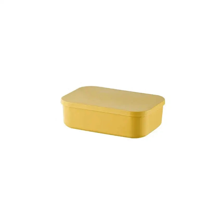 Boite de rangement plastique - Plat moyenne jaune - boite