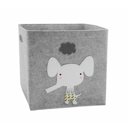 Boite de rangement tissu enfant - Elephant blanc - boite