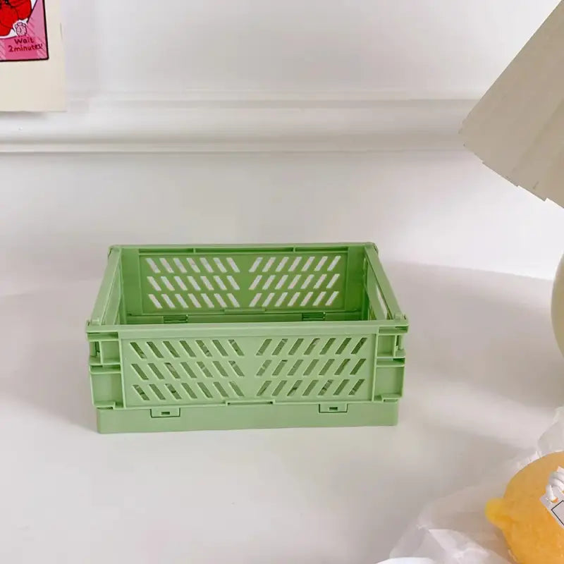Cagette en plastique pliable - Vert - panier