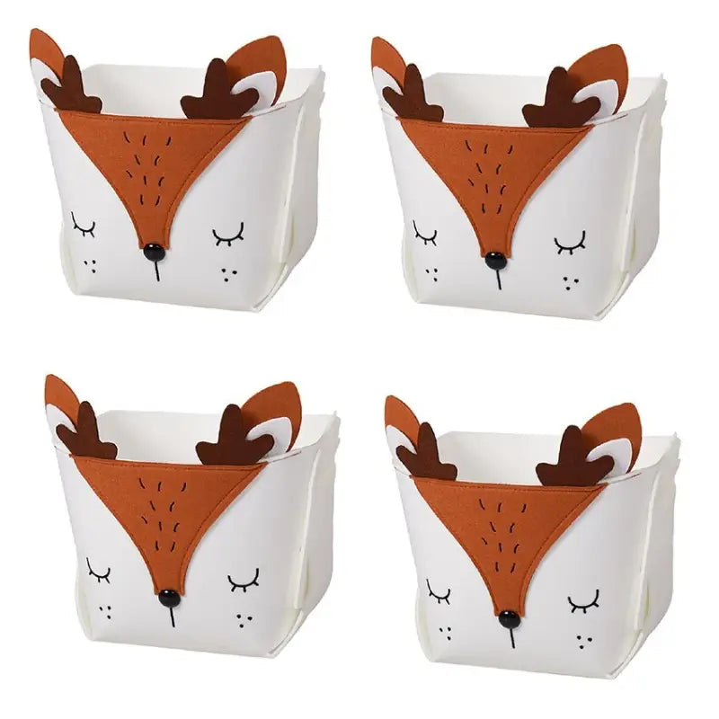 Cube de rangement animaux - Lot de 4 daims - boite