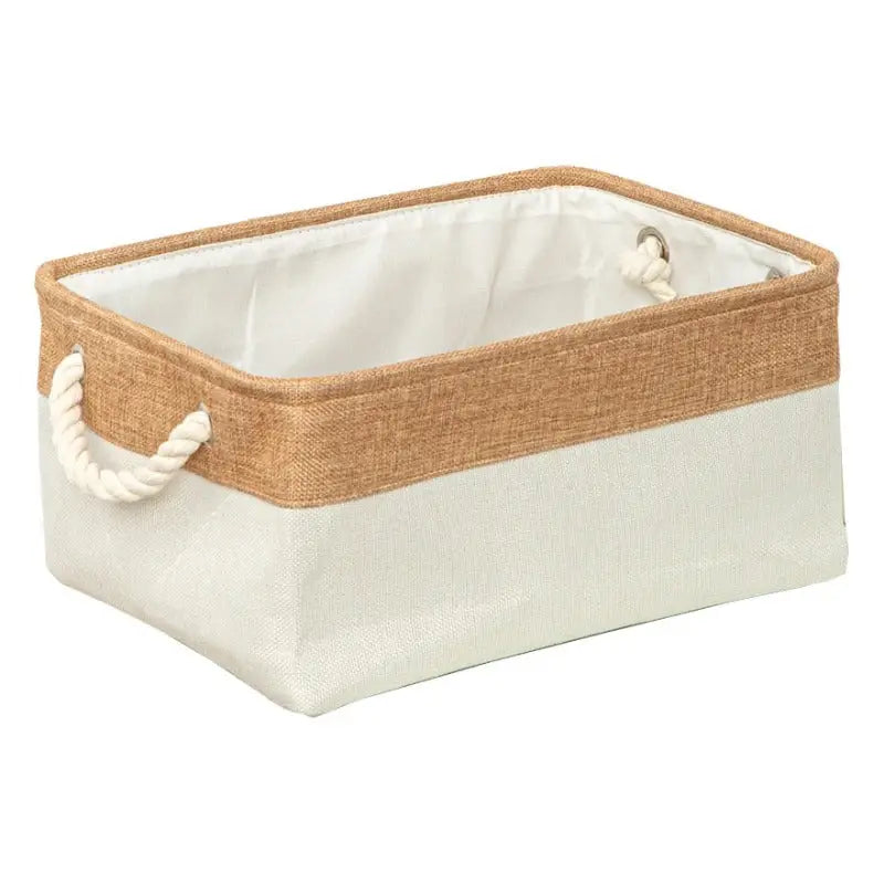 Panier de rangement en toile blanche