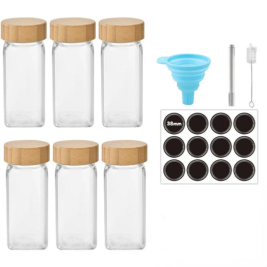 Pot à épices - Lot de 6 bocaux - bocaux